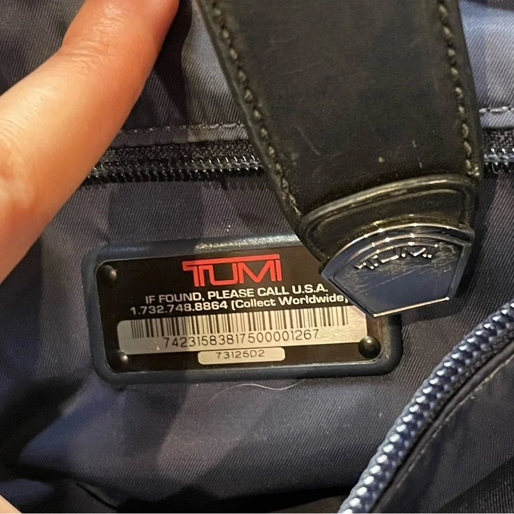 Tumi Black Textured Leather Tote